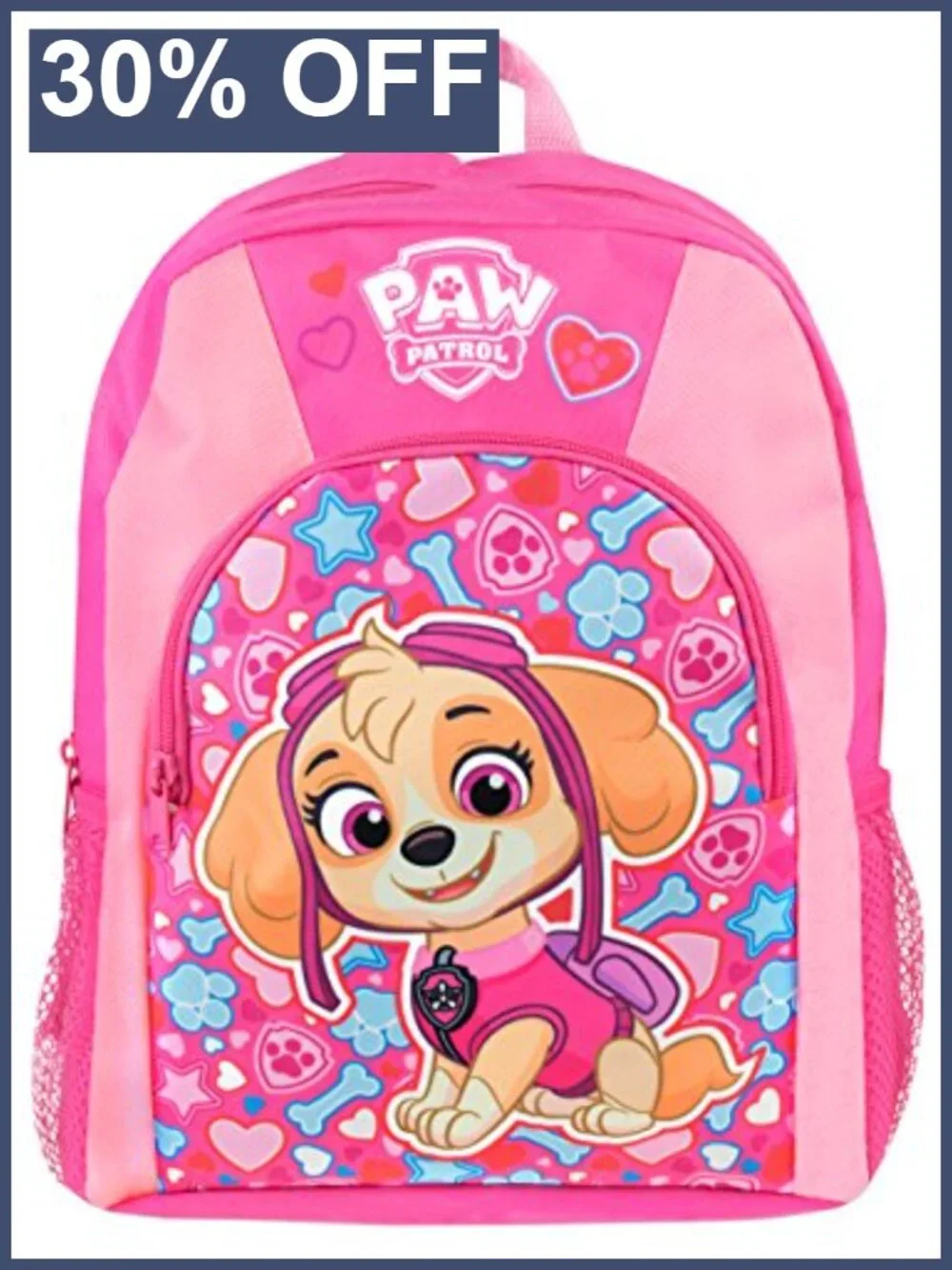 Paw Patrol Skye Daypack Backpack for Kids, Adjustable Straps, 3 Pockets, School